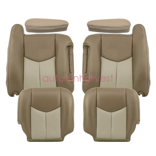 For 2003 2004 2005 GMC Yukon Sierra Denali Back & Bottom Seat Cover Tan