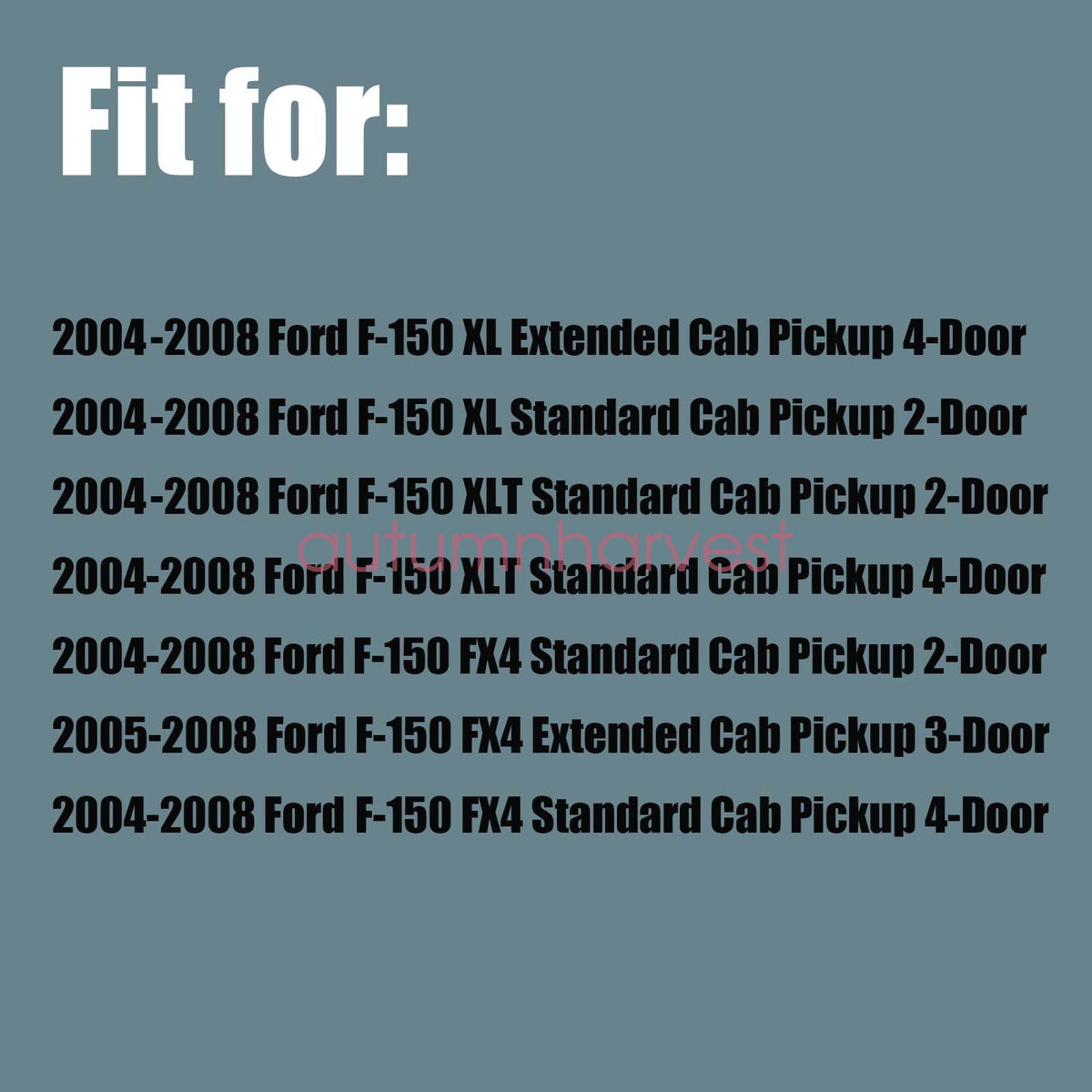 For 2004-08 Ford F150 Driver & Passenger Bottom Cloth Seat Cover Dark Gray FE ME