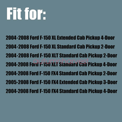 For 2004-08 Ford F150 Driver & Passenger Bottom Cloth Seat Cover Dark Gray FE ME