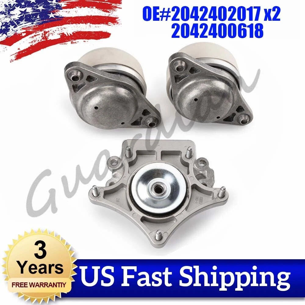 Fit Mercedes-Benz C250 C300 Hydraulic Engine Motor Transmission Mount Mounts New