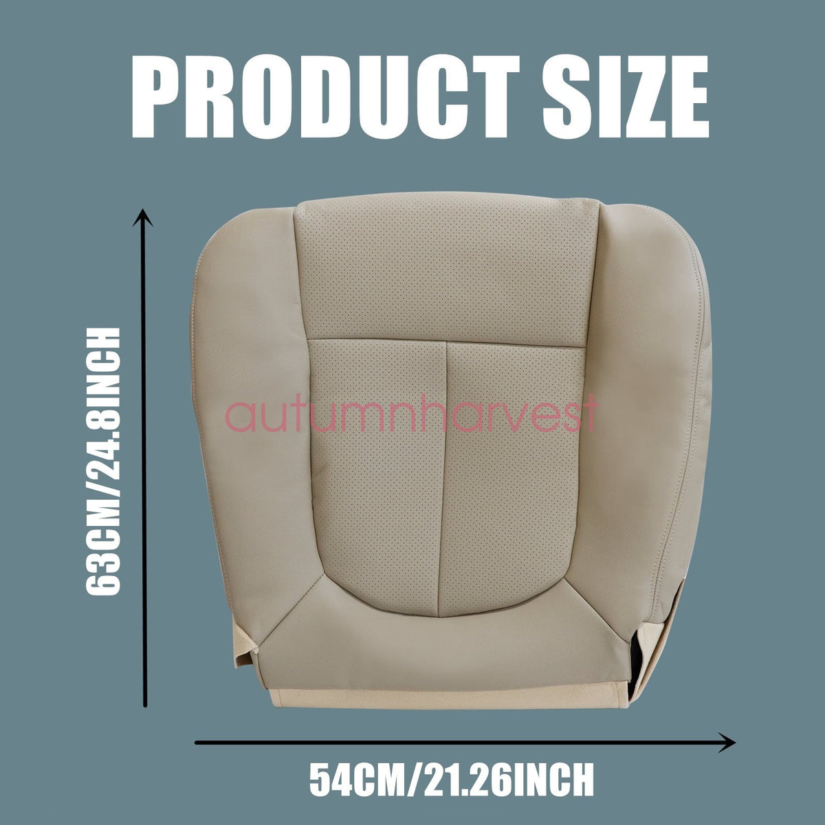 For 2009-2014 Ford F150 Lariat Front Bottom PERFORATED Leather Seat Cover Tan