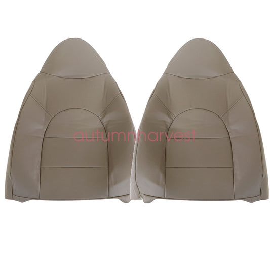 Fits 99 2000 Ford F250 F350 Lariat Tan Driver & Passenger Top Leather Seat Cover