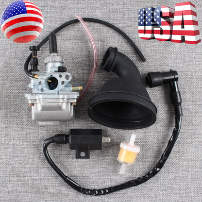 Carburetor Fit For Suzuki LT-80 Quadsport 80 1987-2006 w/ Rubber Intake Airbox