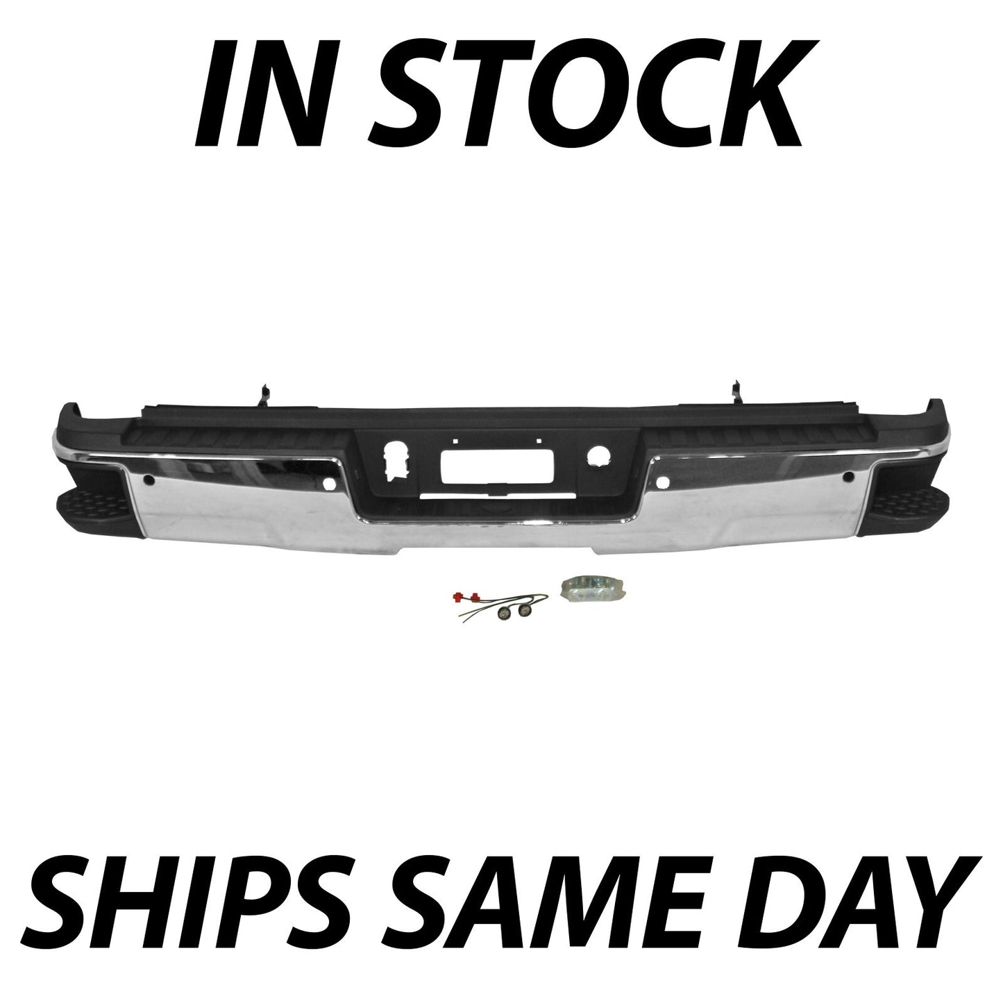 Rear Bumper Assembly Steel FOR Chevy Silverado GMC Sierra 2500 2015-2019 W/ Park