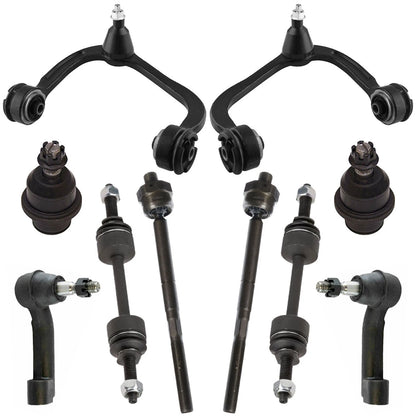 Fit 09-14 Ford F150 4WD Front Control Arm Ball Joint Tie Rod Suspension Kit 10X