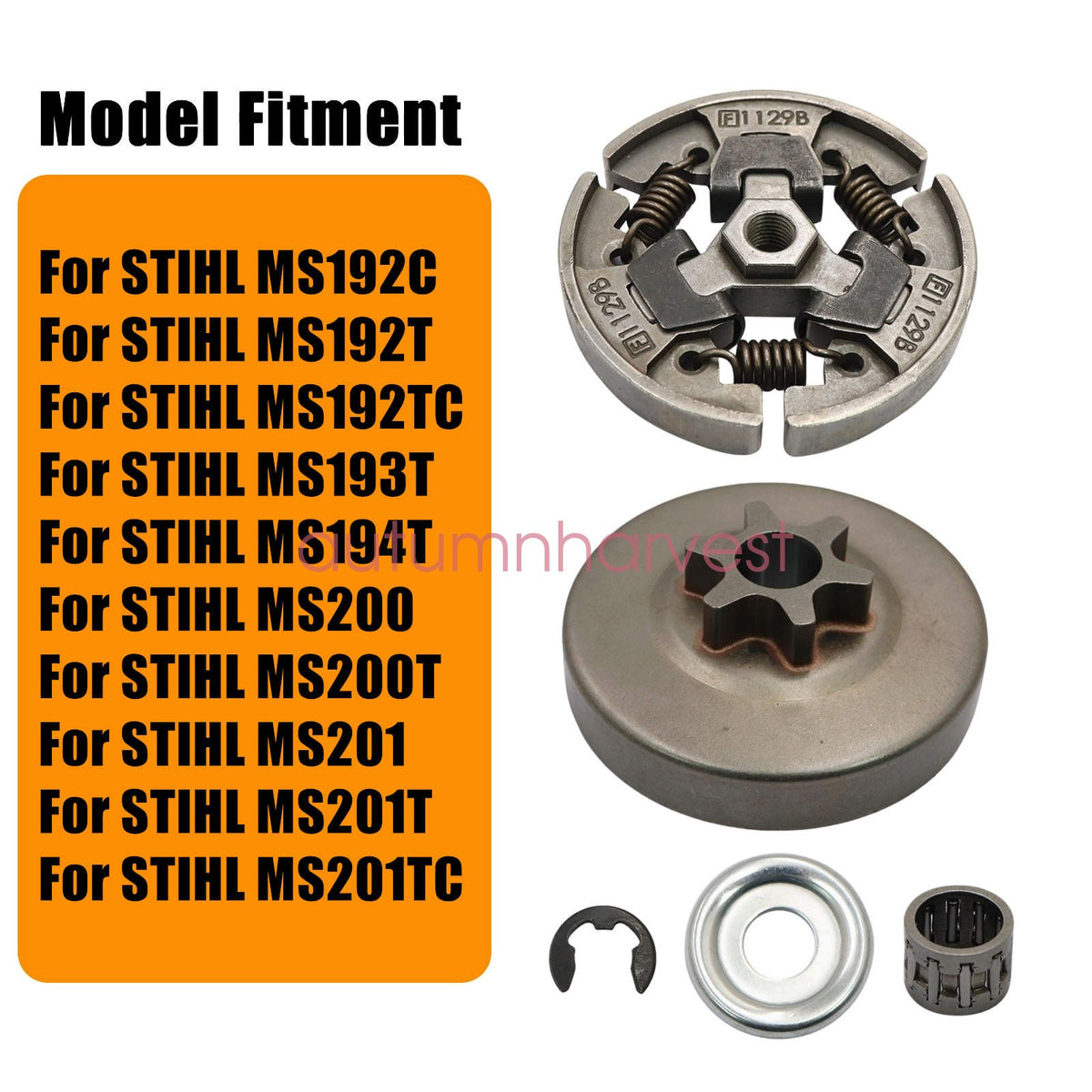 Clutch Drum Sprocket Spur 3/8" Picco 6T For STIHL MS192T MS193T MS194T Chainsaw