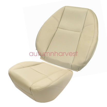 Fits 2009-2014 Cadillac Escalade Leather Seat Cover Driver Bottom & Top Tan