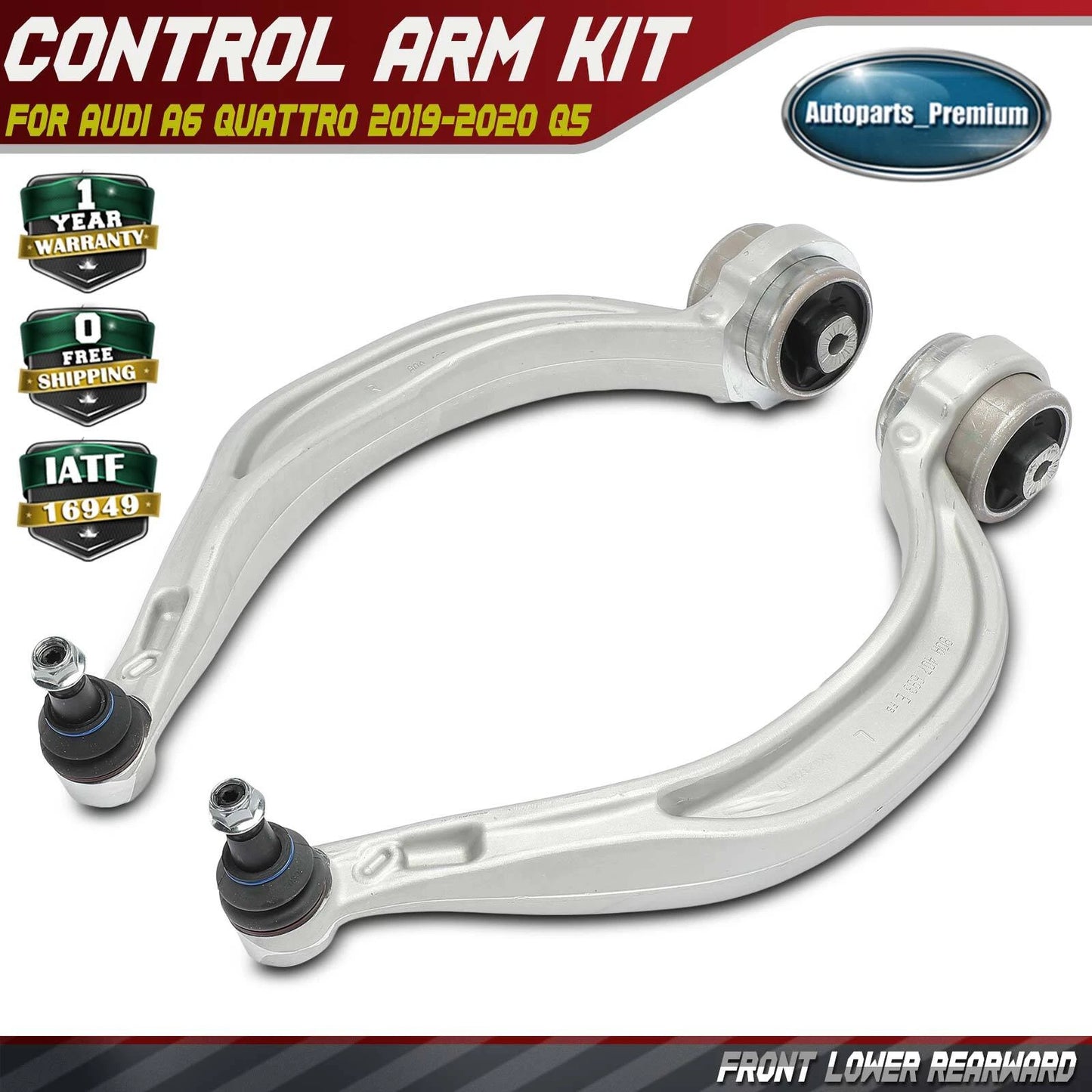 Fits Audi Q5 18-20 A6 A7 19-20 Front Lower Rearward Control Arm Ball Joint Kit