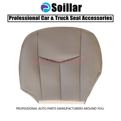 For 2003-2006 Chevy Silverado GMC Sierra Leather Bottom Seat Cover Tan 522 Front