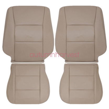 For 1998-2007 Toyota Land Cruiser Front Bottom & Back Leather Seat Cover Tan
