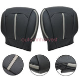 For 2015-2020 Ford F150 Platinum Driver & Passenger Side Bottom Seat Cover Black
