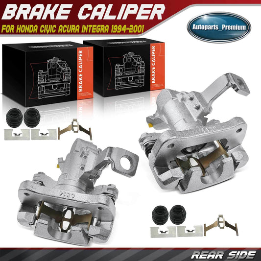 Fits For Acura Integra 1994-2001 2PCS Rear Brake Calipers w/ Bracket L+R
