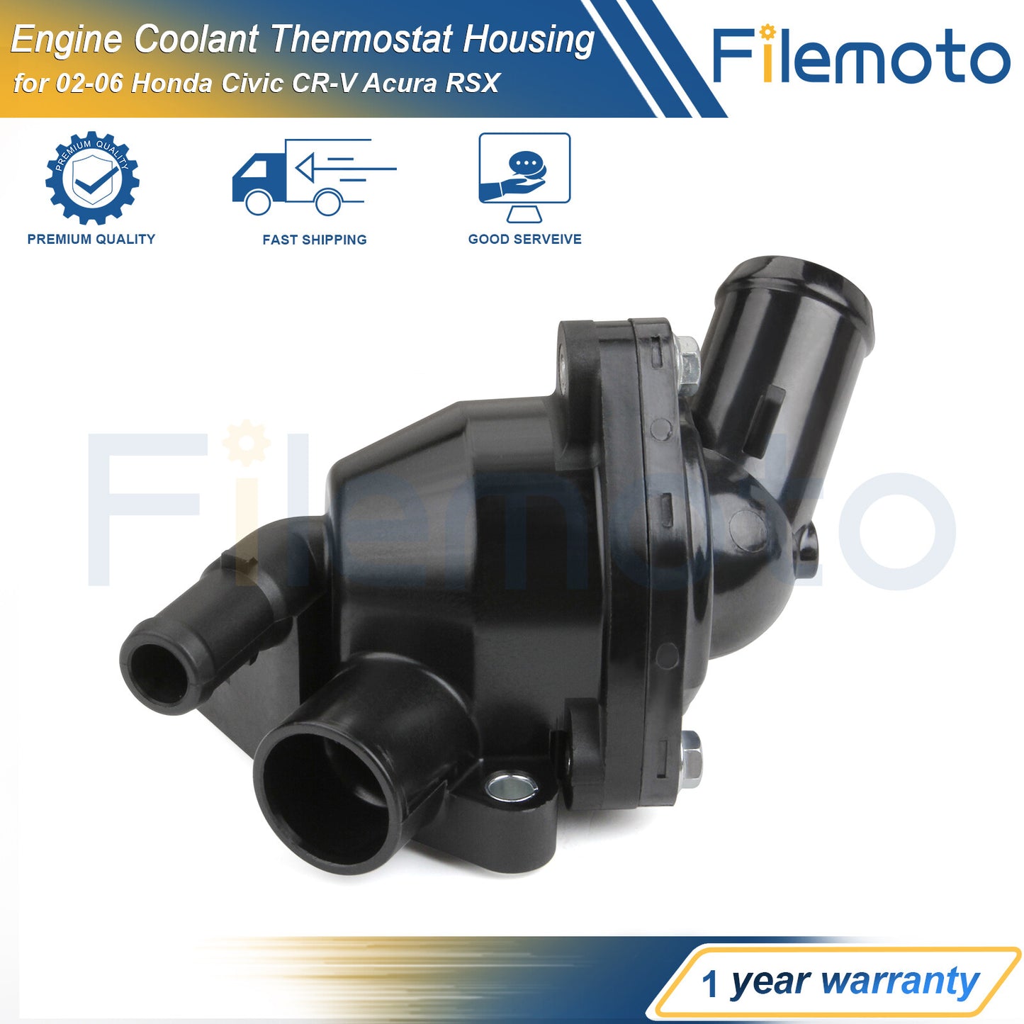 Fit 02-06 Honda Civic CR-V Acura RSX Engine Coolant Thermostat Housing Assembly