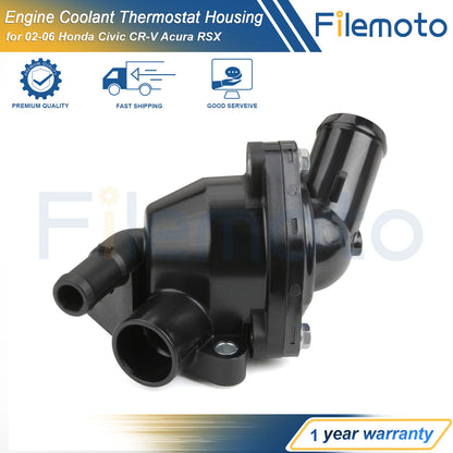 Fit 02-06 Honda Civic CR-V Acura RSX Engine Coolant Thermostat Housing Assembly