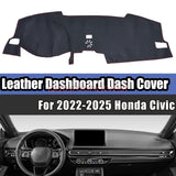 For 2022-2025 Honda Civic Leather Dashboard Dash Cover Dashmat Carpet Protector