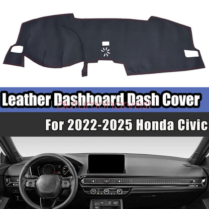 For 2022-2025 Honda Civic Leather Dashboard Dash Cover Dashmat Carpet Protector