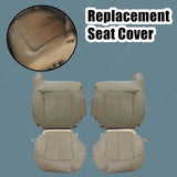 For 1999 2000 2001 2002 Chevy Silverado Front Leather Seat Covers Med Tan 522