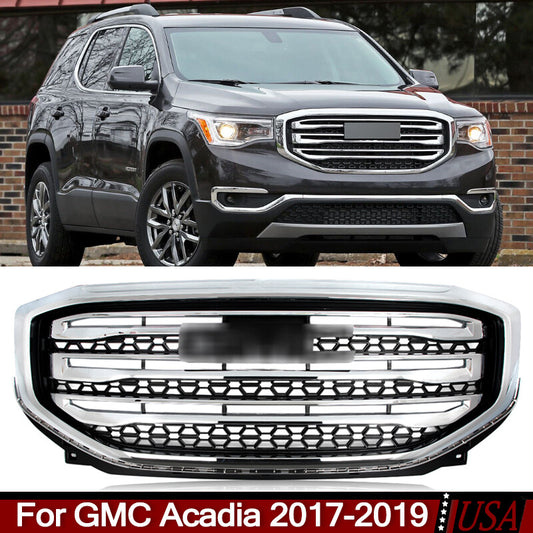 Labwork Front Upper Grille Assembly For GMC Acadia Denali 2017-2019 Chrome