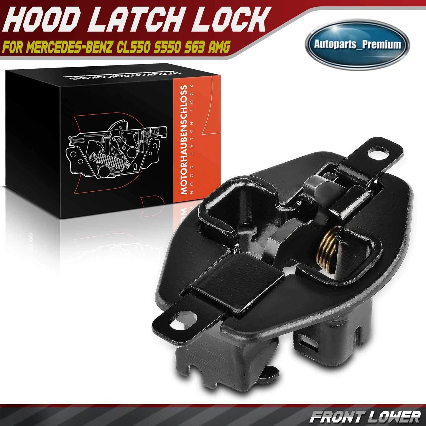Fits 09 10 Mercedes-Benz CL63 AMG CL65 AMG CL550 Front Lower Hood Latch Lock