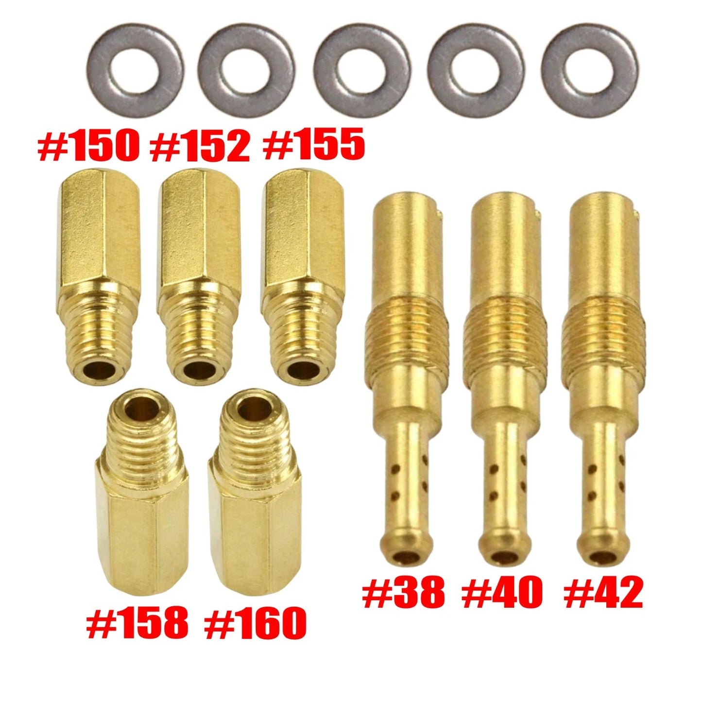 For TRX400EX Jet Kit Multi Stage TRX 400 Sportrax Carb Pilot 38 40-Main 150-160