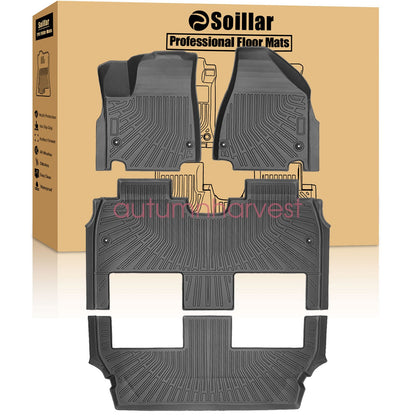 TPE Floor Mats Liner Set For 2017-2025 Chrysler Pacifica Hybrid 3D Waterproof
