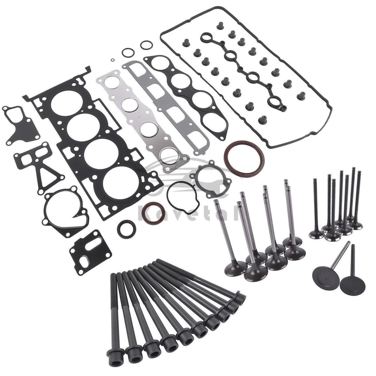For 11-14 Hyundai Genesis Coupe 2.0T G4KF Head Gasket Seals Set w/ Bolts & Valve
