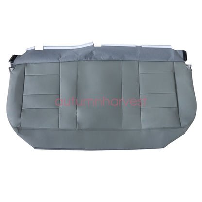 For 2002-2007 Ford F250 F350 XLT Rear Bench Bottom & Top Leather Seat Cover Gray