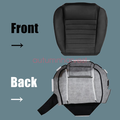 For 05-09 Ford Mustang GT Driver Replacement Perforated Leather Seat Cover Black