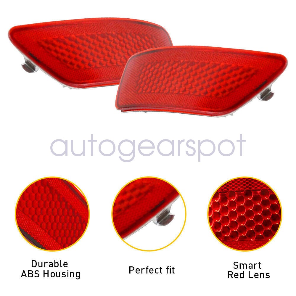 Pair Rear Bumper Reflector Light For Jeep Grand Cherokee Compass Dodge Journey