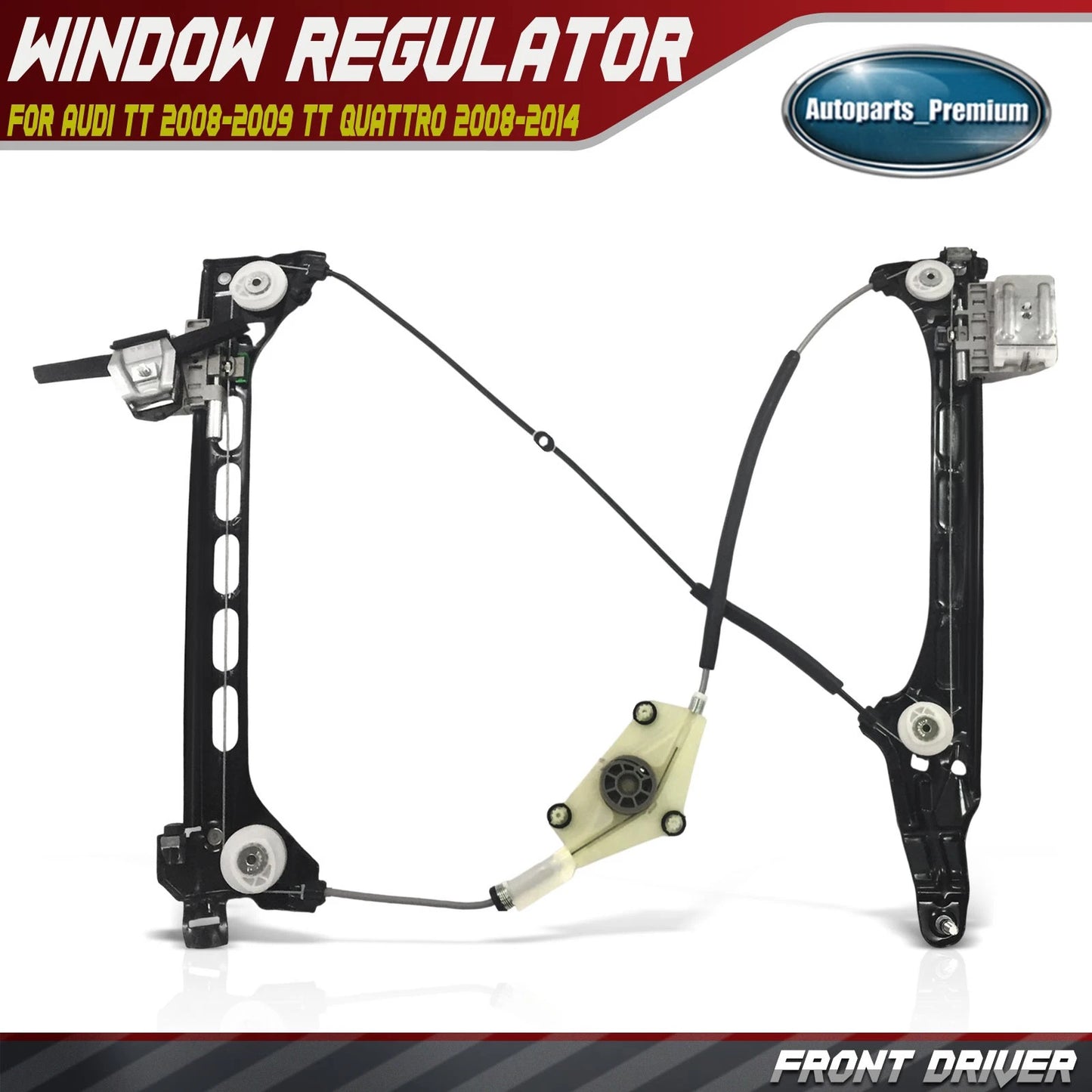LH Front Power Window Regulator for 2008-2014 Audi TT Series Including Quattro