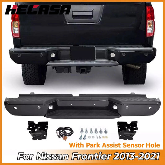 Black Rear Bumper Assembly For Nissan Frontier 2013-2021 Powder Coated