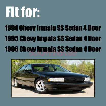 For 1994 1995 1996 Chevy Impala SS Both Side Perforated Leather Seat Cover Gray