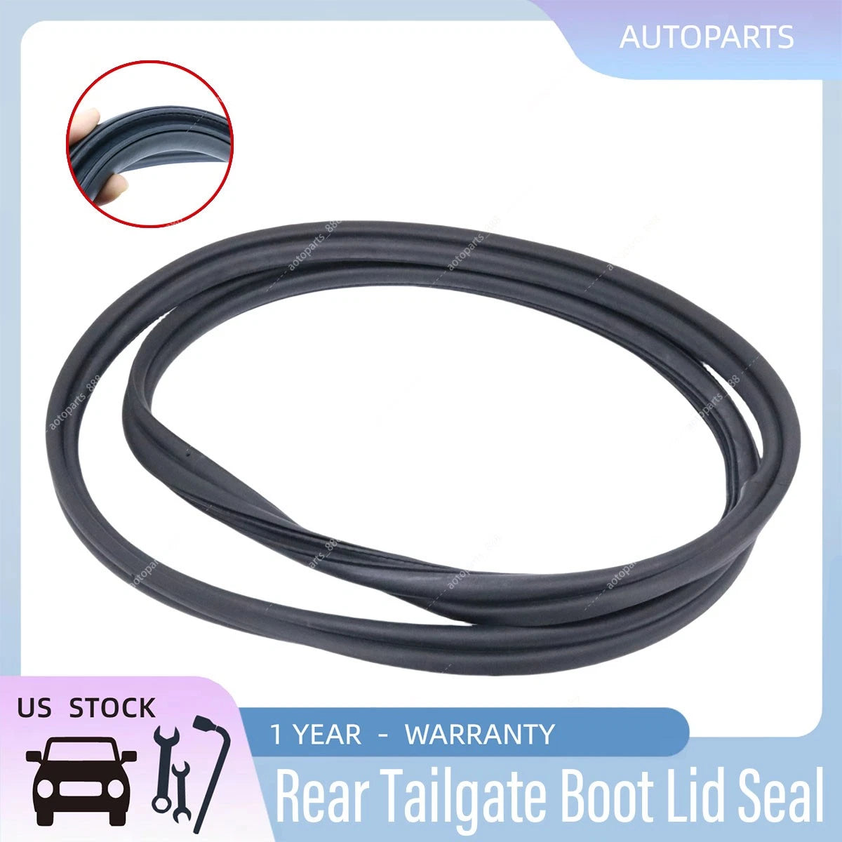 1X Body Rear Liftgate Trunk Rubber Seal For 2017-2023 Tesla Model 3 109106900E