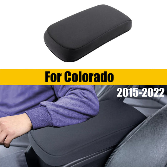 Black Console Armrest Leather Cover For 2015 2014-2022 Chevy Colorado GMC Canyon