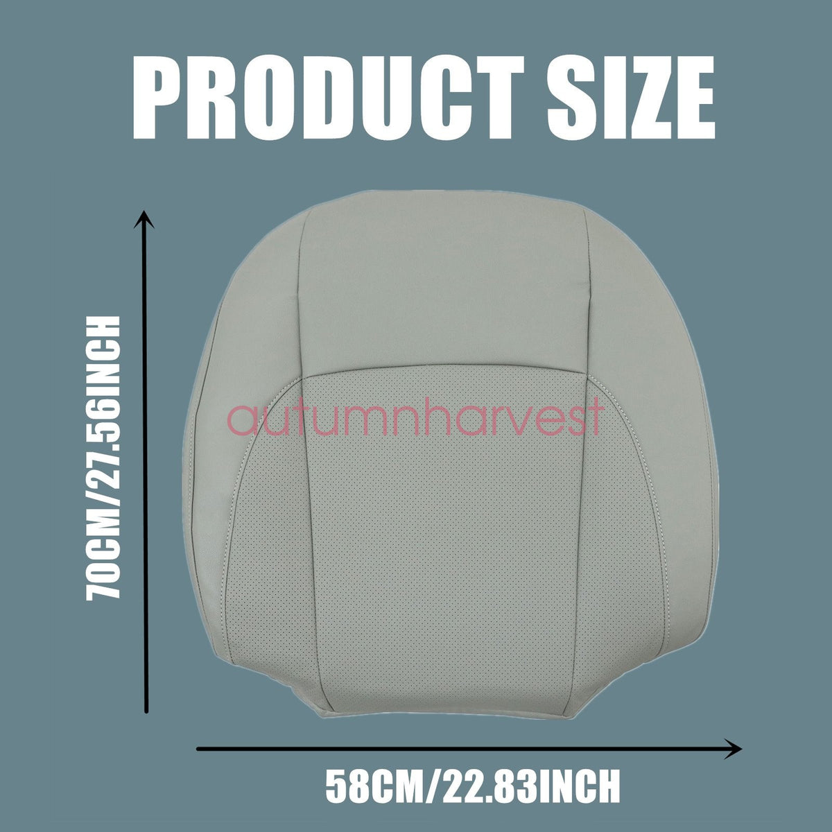 For 2007-2012 Lexus ES350 Front Bottom & Lean Back Leather Seat Cover Light Gray