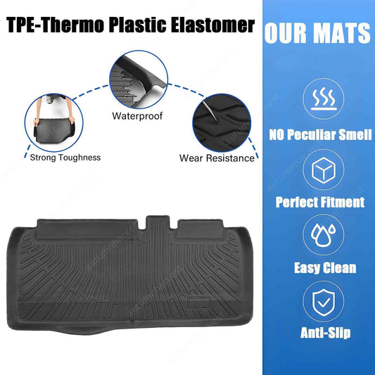 Trunk Cargo Liner TPE Fits 2004-2010 Toyota Sienna 7-Passengers Waterproof Black