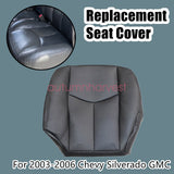 For 2003 2004-2006 Chevy Silverado GMC Sierra Driver Bottom Seat Cover Black