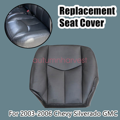 For 2003 2004-2006 Chevy Silverado GMC Sierra Driver Bottom Seat Cover Black