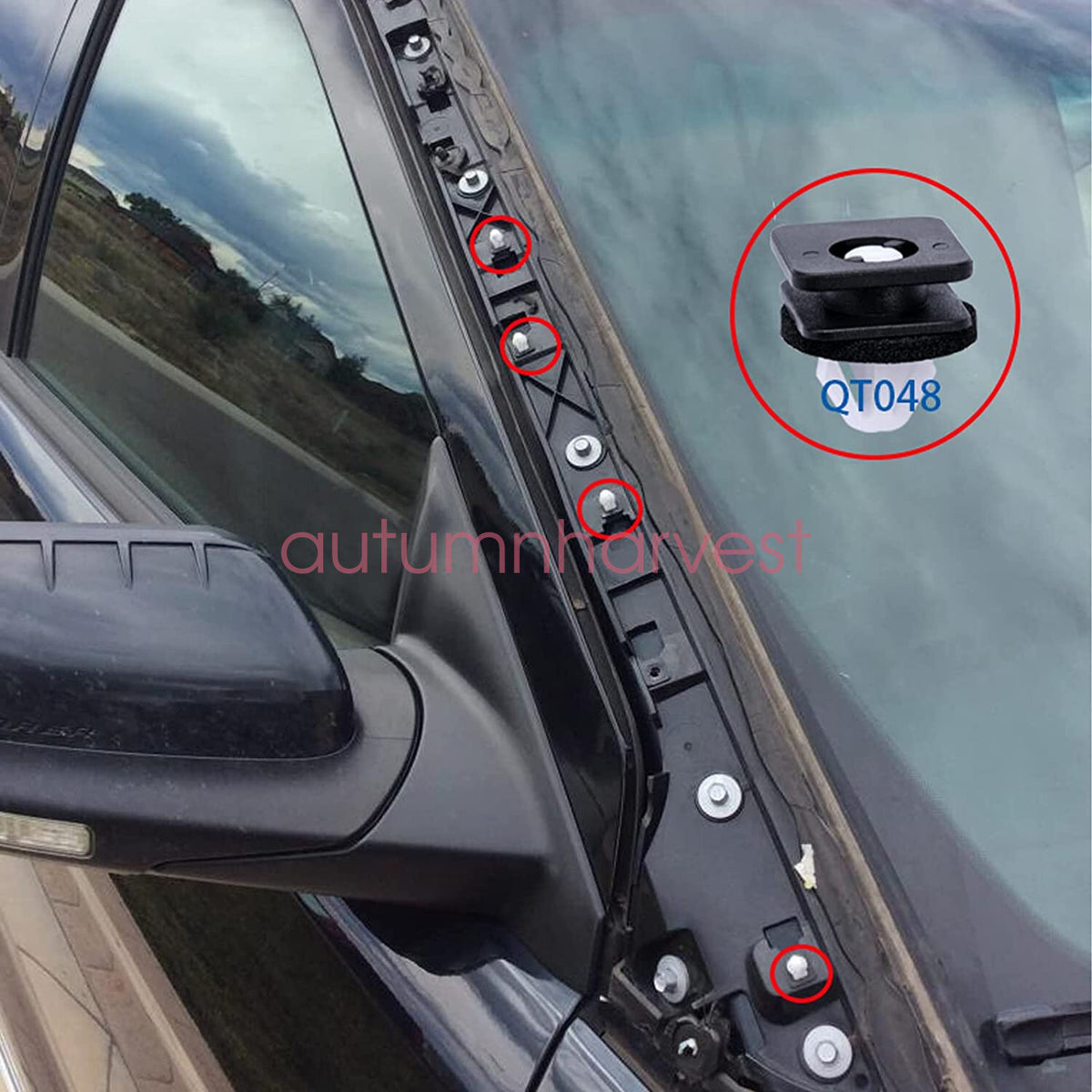 28x Fit Ford Explorer 2011-2019 Kit A-Pillar Trim Front Windshield Molding Clips
