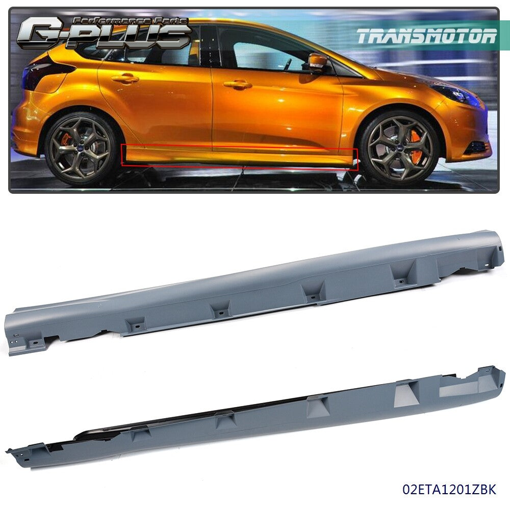 Exterior Rocker Panel Molding Trim Driver & Passenger Fit For 2012-18 Ford Focus