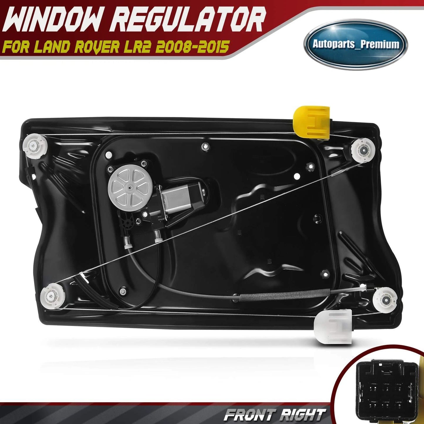 For Land Rover LR2 2008-2015 Front Right Power Window Regulator with Motor