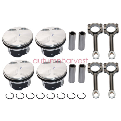 Pistons & Rings Connecting Rod Kit Fit For Buick Chevrolet GMC Saturn 2.4L