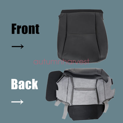 For 2010-2015 Lexus RX350 RX450 Driver Passenger Bottom Leather Seat Cover Black
