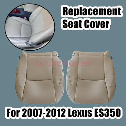 For 2007-2012 Lexus ES350 Both Side Perforated Bottom Seat Cover Leather - Tan