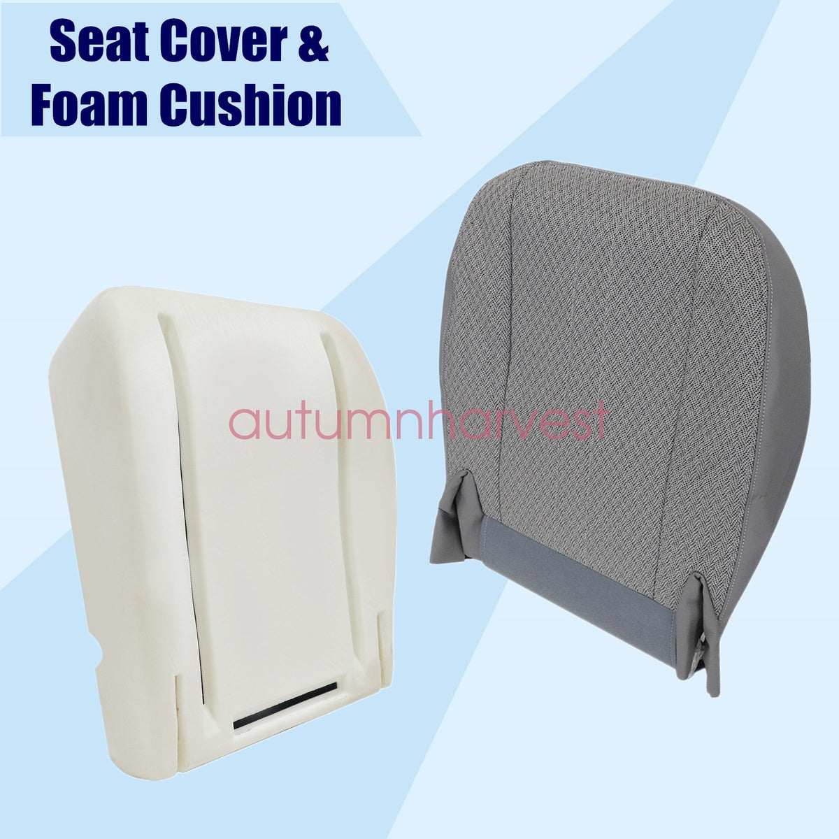 Driver Bottom Seat Cover & Foam Cushion For 2003-2014 Chevy Express & GMC Van