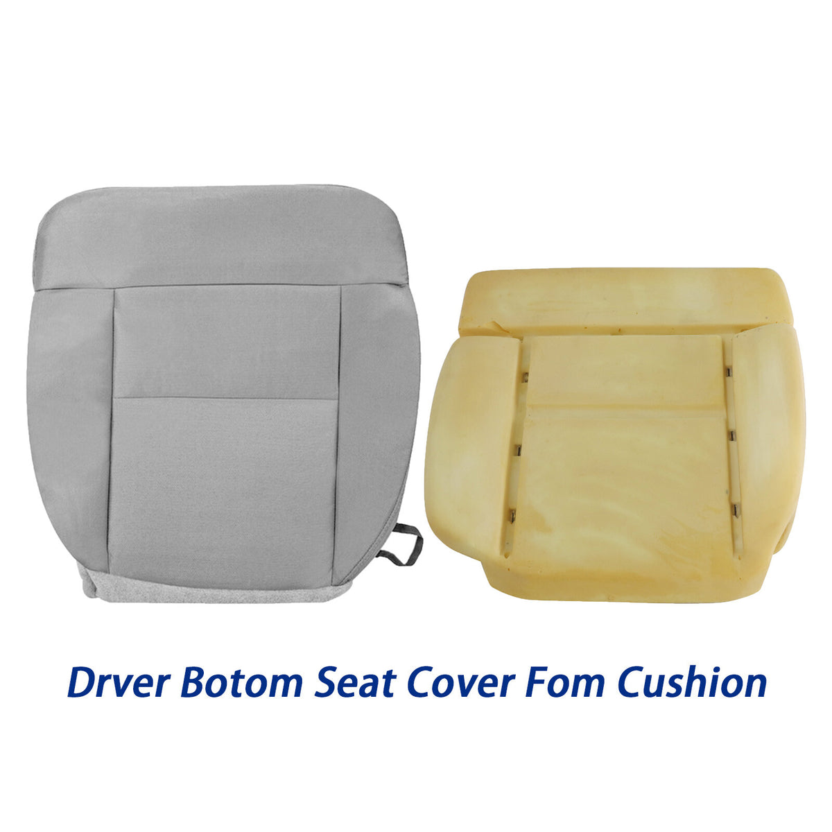 2004 2005 06 07 2008 Fits Ford F150 Driver Bottom Seat Cover & Foam Cushion Gray