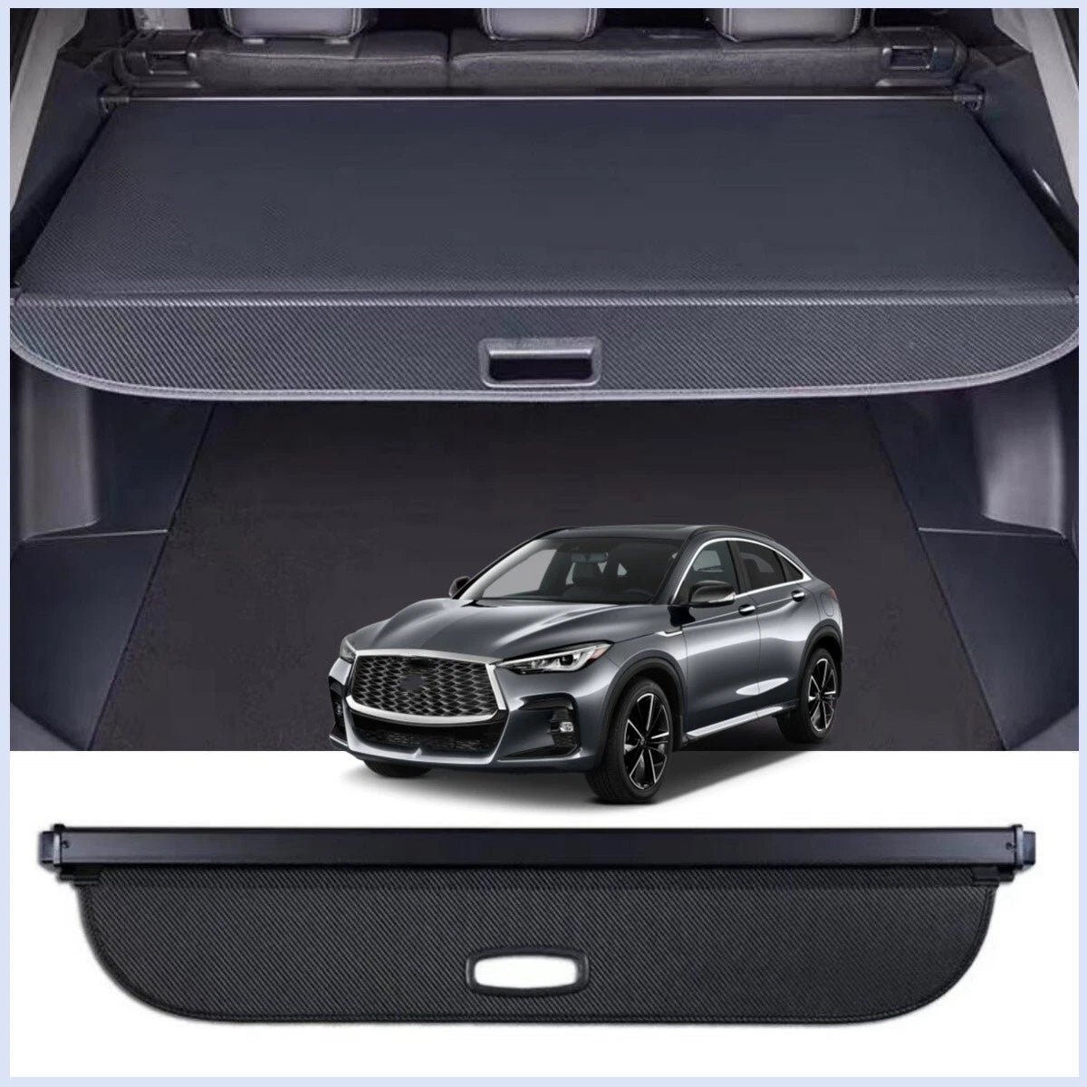 Rear Trunk Cargo Luggage Cover Seaurity Shield Shade For Audi Q8 SQ8 2019-2025