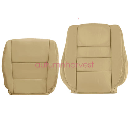 For 2008 2012 Honda Accord 4-DOOR Sedan Driver Side Bottom Top Seat Covr Tan