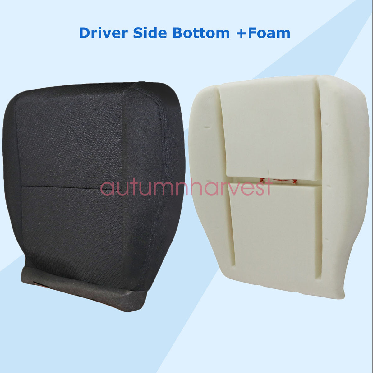 For 07-14 GMC Sierra 1500 2500 HD Driver Bottom Cloth Seat Cover & Foam Cushion