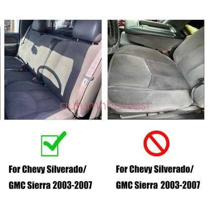 Front Side Bottom Cloth Seat Cover Dark Gray For 2003-2007 Chevy Silverado 1500